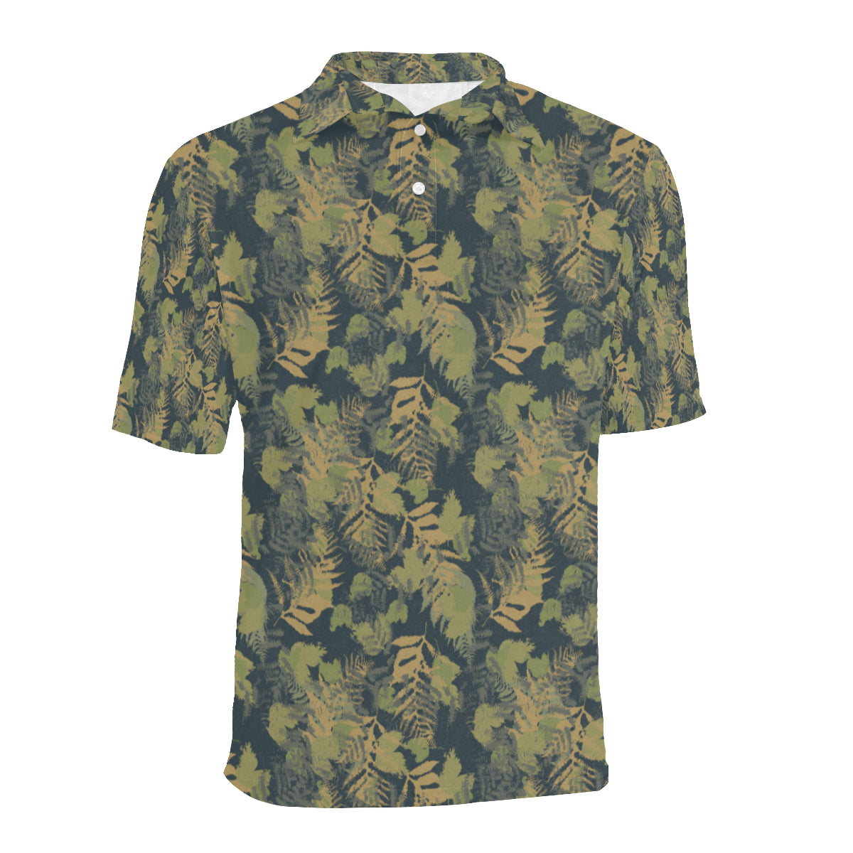 Camouflage Tropical Pattern Print Design 04 Men Polo Shirt