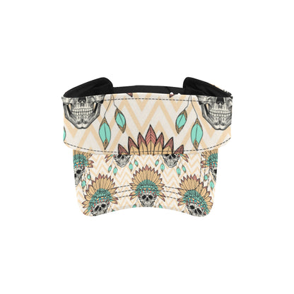 Indian Skull Pattern Unisex Sun Visor