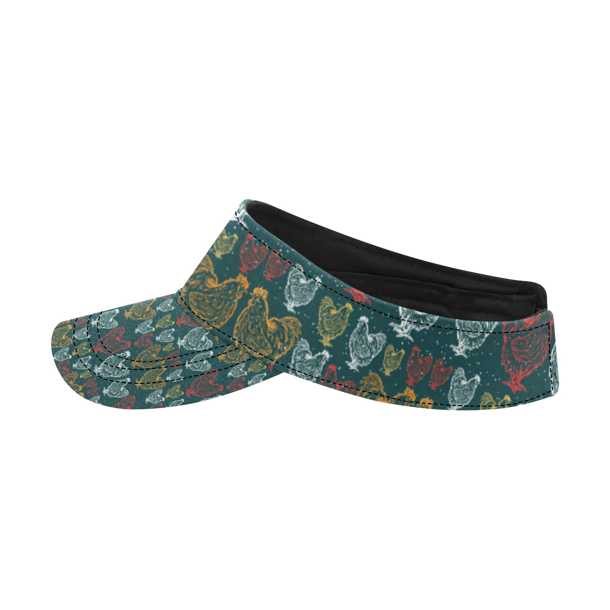 Rooster Hand Draw Design Unisex Sun Visor