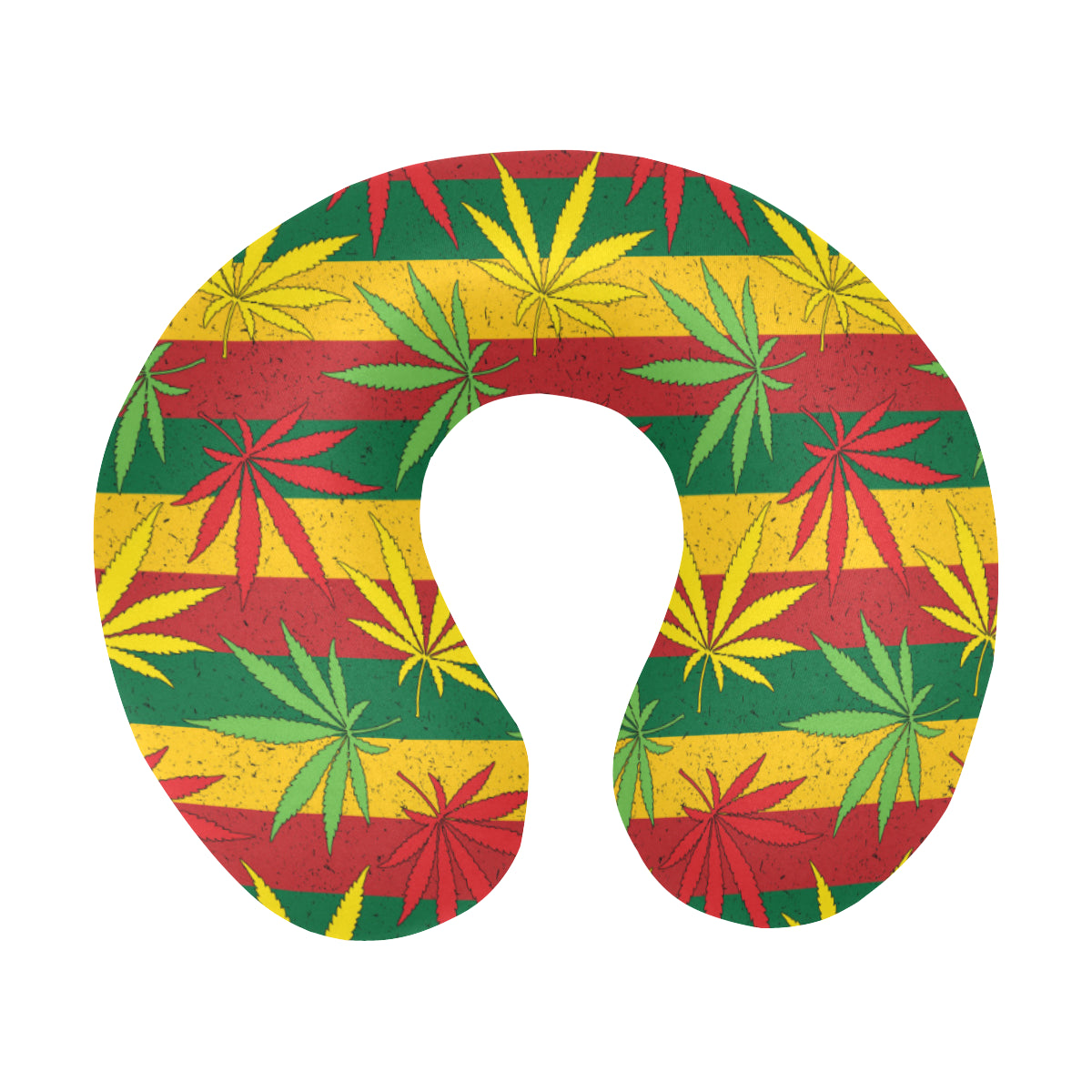 Rasta Pattern Print Design A03 U-Shaped Travel Neck Pillow
