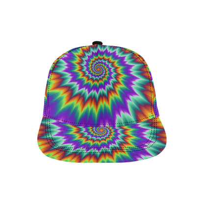 Optical illusion Pulsing fiery spirals Snapback Cap