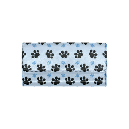 Paw Pattern Print Design A04 Women's Trifold Wallet