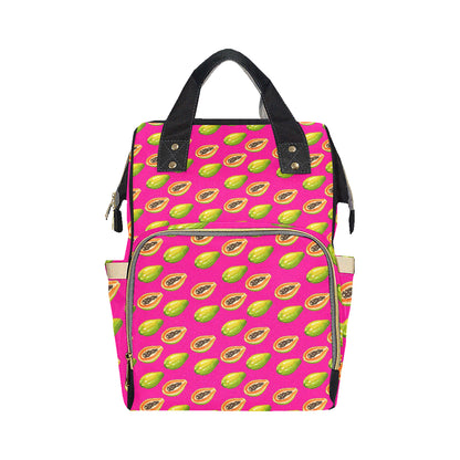Papaya Pattern Print Design PP02 Diaper Bag Backpack