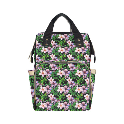 Plumeria Pattern Print Design PM01 Diaper Bag Backpack