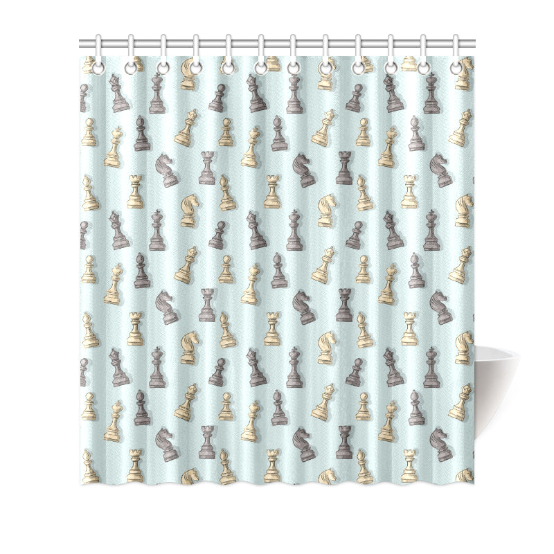 Chess Pattern Print Design 02 Shower Curtain