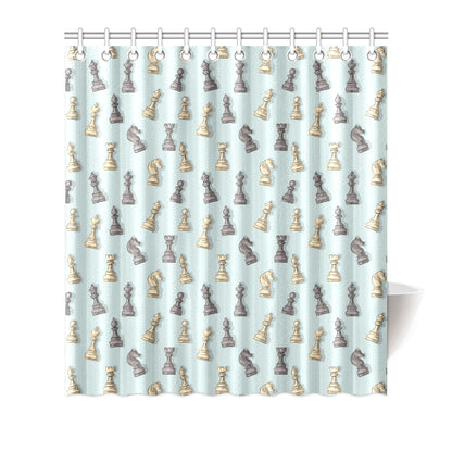 Chess Pattern Print Design 02 Shower Curtain