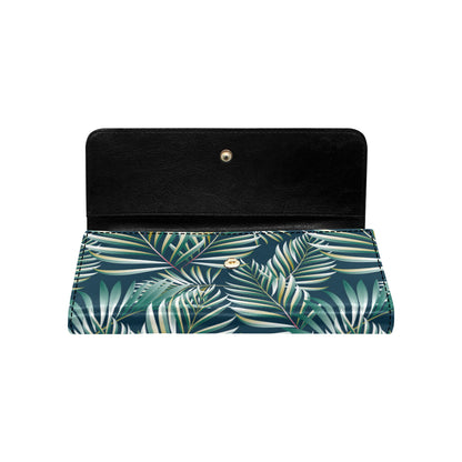 Sun Spot Tropical Palm Leaves Women's Trifold Wallet