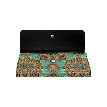 Medallion Pattern Print Design 02 Women's Trifold Wallet