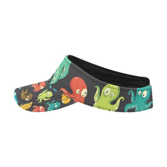 Octopus Pattern Print Design A01 Unisex Sun Visor