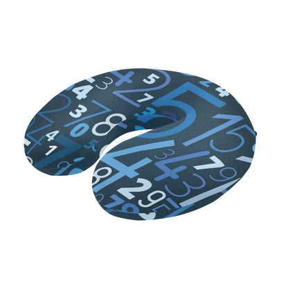 Number Pattern Print Design A02 U-Shaped Travel Neck Pillow