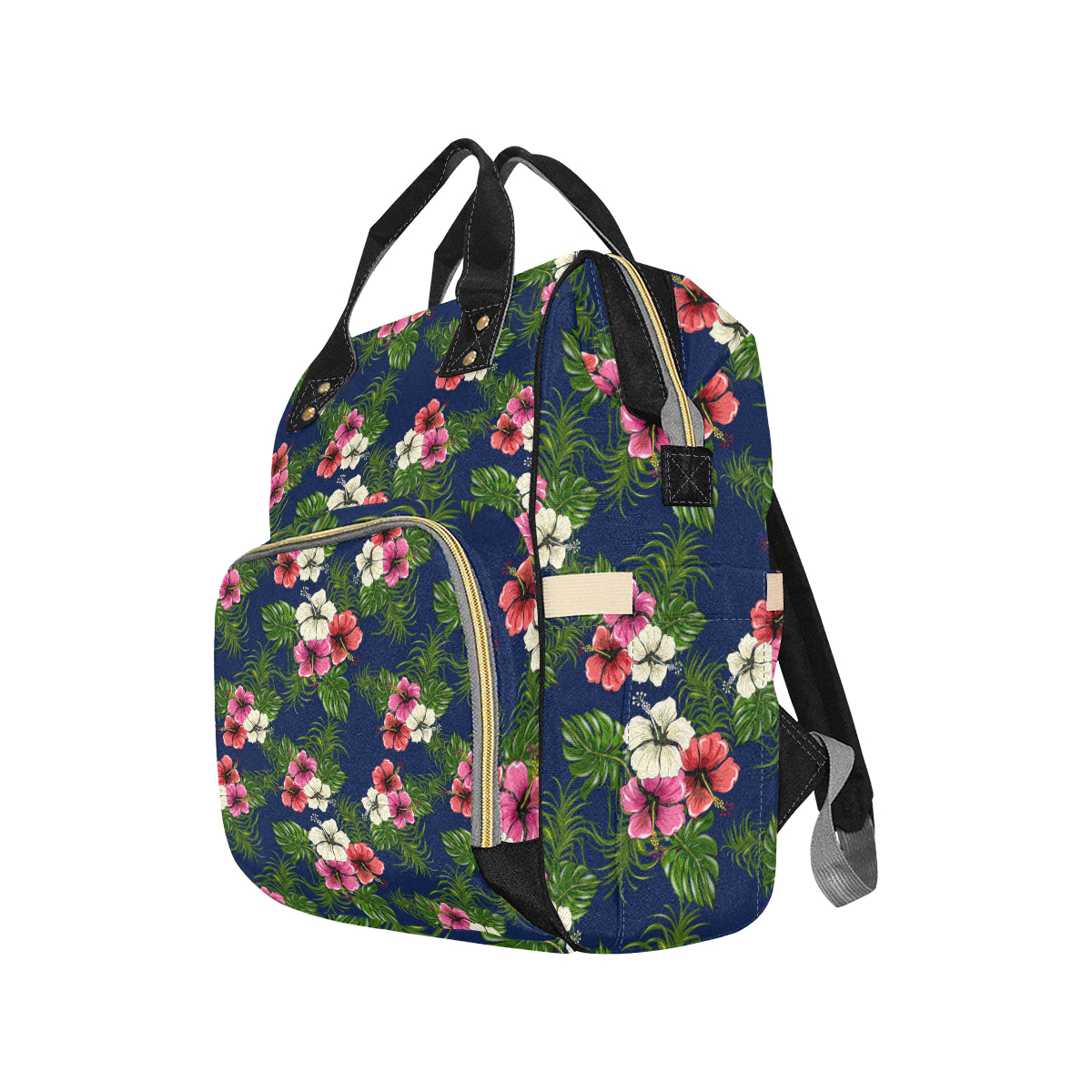 Hibiscus Pattern Print Design HB028 Diaper Bag Backpack