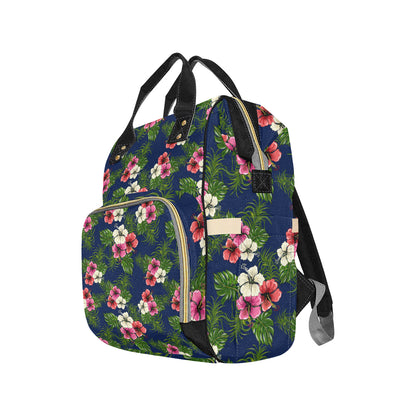 Hibiscus Pattern Print Design HB028 Diaper Bag Backpack