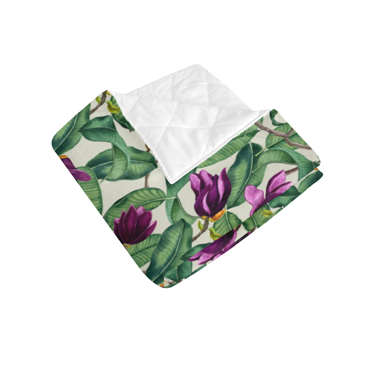 Magnolia Pattern Print Design MAG07 Premium Quilt