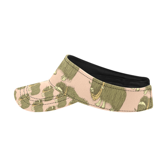 Yak Pattern Print Design 01 Unisex Sun Visor