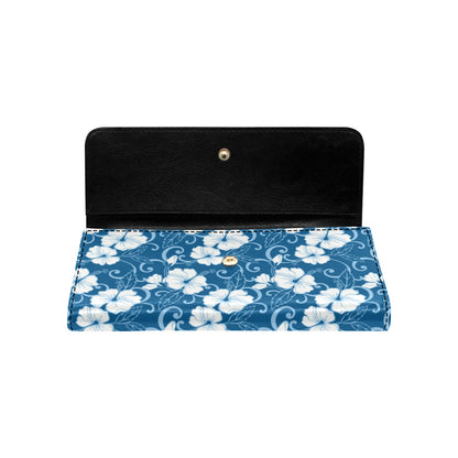 Hibiscus Pattern Print Design HB03 Women's Trifold Wallet