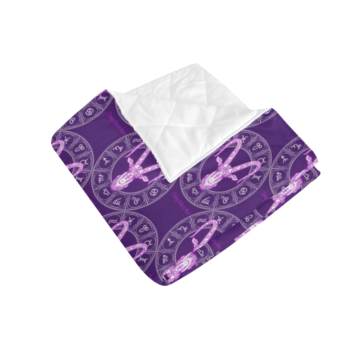 Capricorn Zodiac Pattern Print Design 04 Premium Quilt
