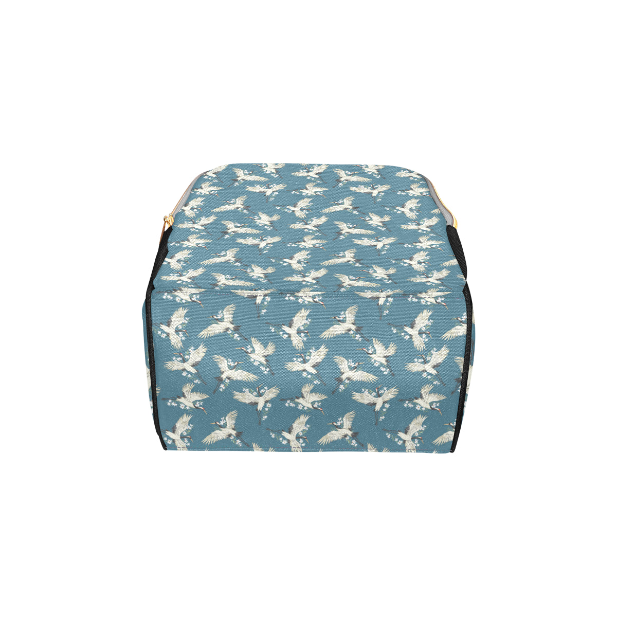 Crane Pattern Print Design 02 Diaper Bag Backpack