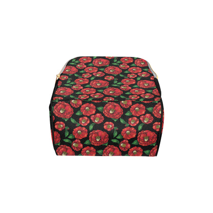 Camellia Pattern Print Design CM07 Diaper Bag Backpack