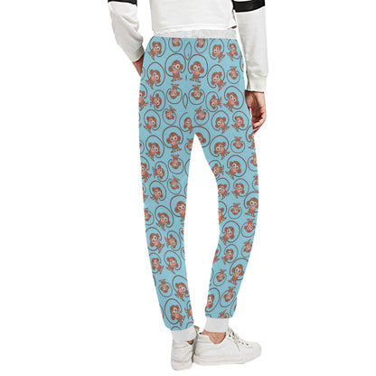 Monkey Cute Design Themed Print Unisex Sweatpants