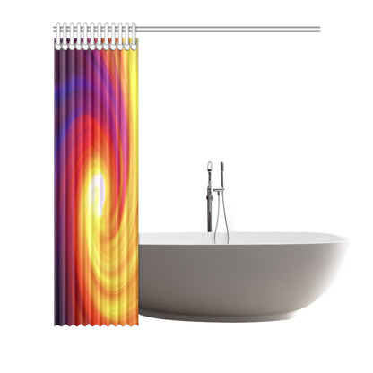 Vortex Twist Swirl Flame Themed Shower Curtain