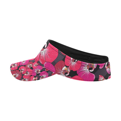 Orchid Red Pattern Print Design OR05 Unisex Sun Visor