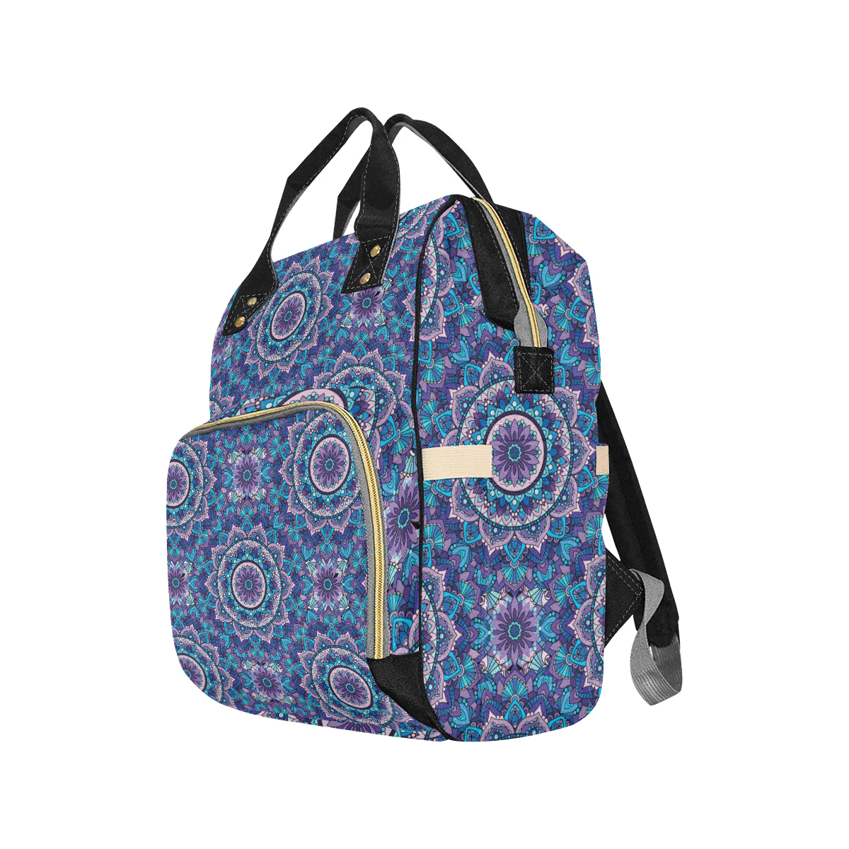 Mandala Pattern Print Design 04 Diaper Bag Backpack