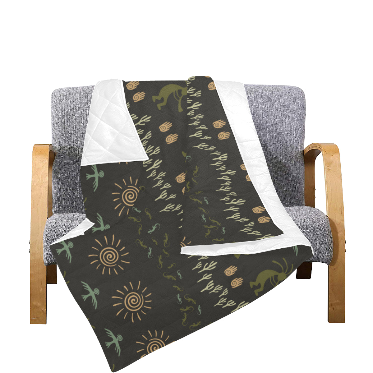 Mayan Pattern Print Design 04 Premium Quilt