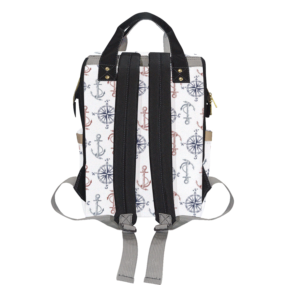 Anchor Pattern Print Design 06 Diaper Bag Backpack