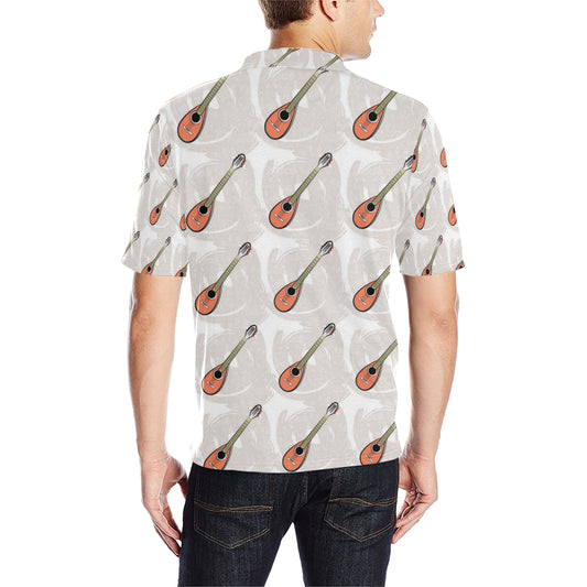 Mandolin Pattern Print Design 03 Men Polo Shirt