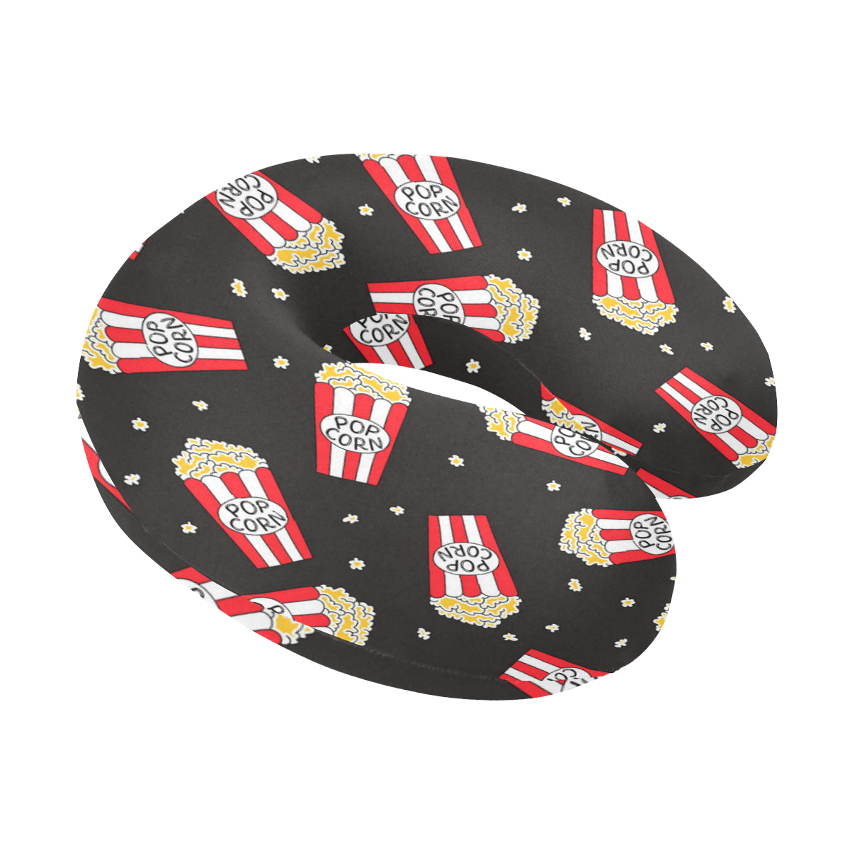 Popcorn Pattern Print Design A01 U-Shaped Travel Neck Pillow