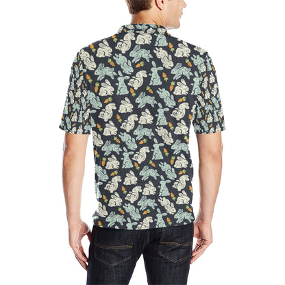 Bunny Pattern Print Design 04 Men Polo Shirt