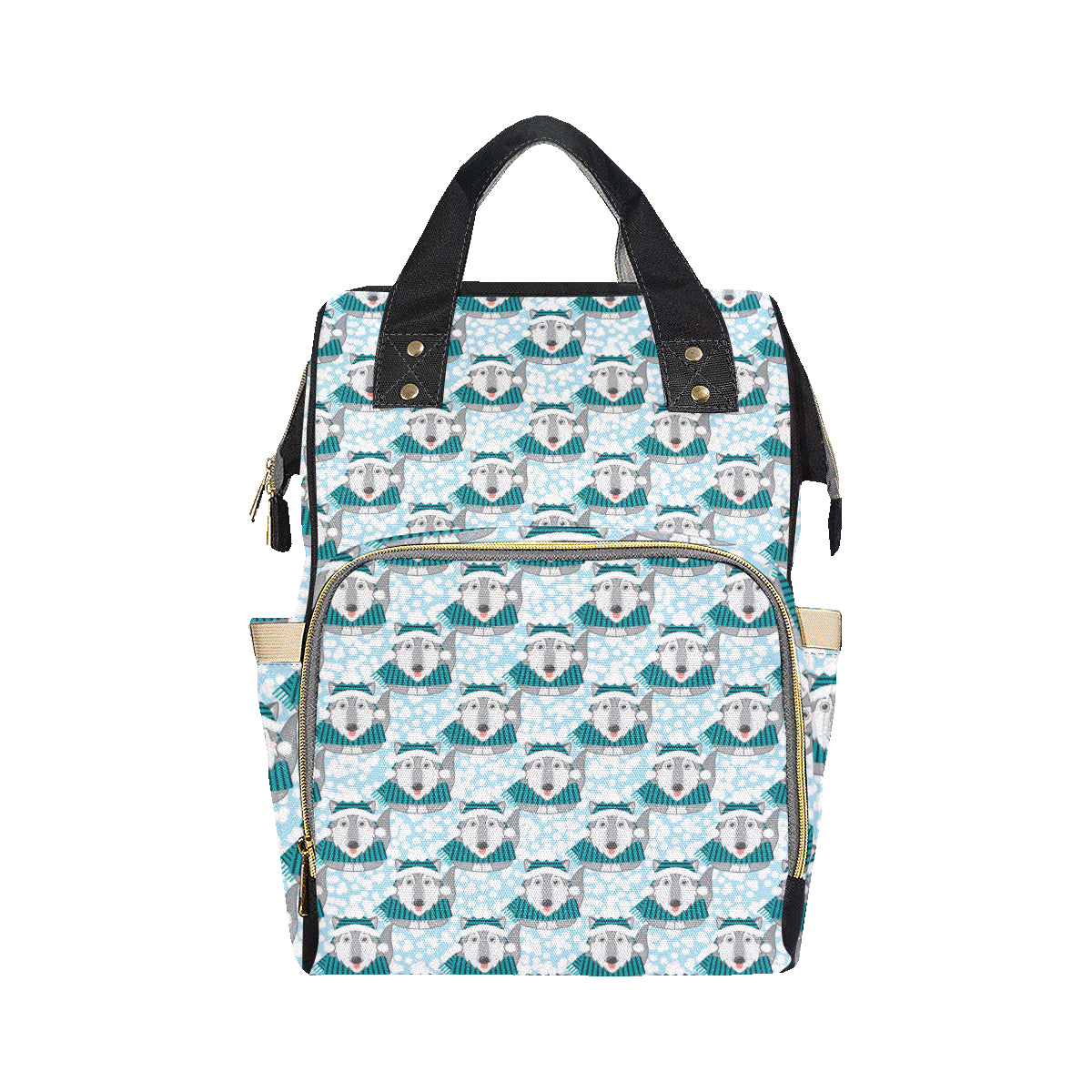 Alaskan Malamute Pattern Print Design 01 Diaper Bag Backpack
