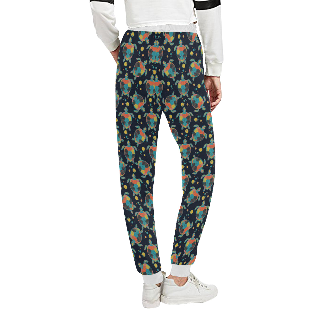 Sea Turtle Colorful with bubble Print Unisex Sweatpants