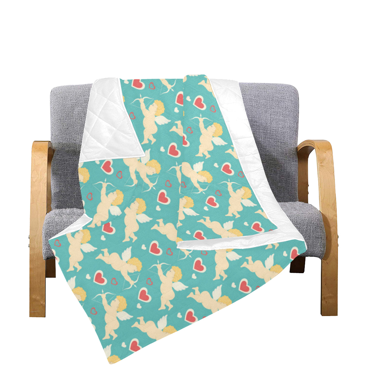 Cupid Pattern Print Design 01 Premium Quilt