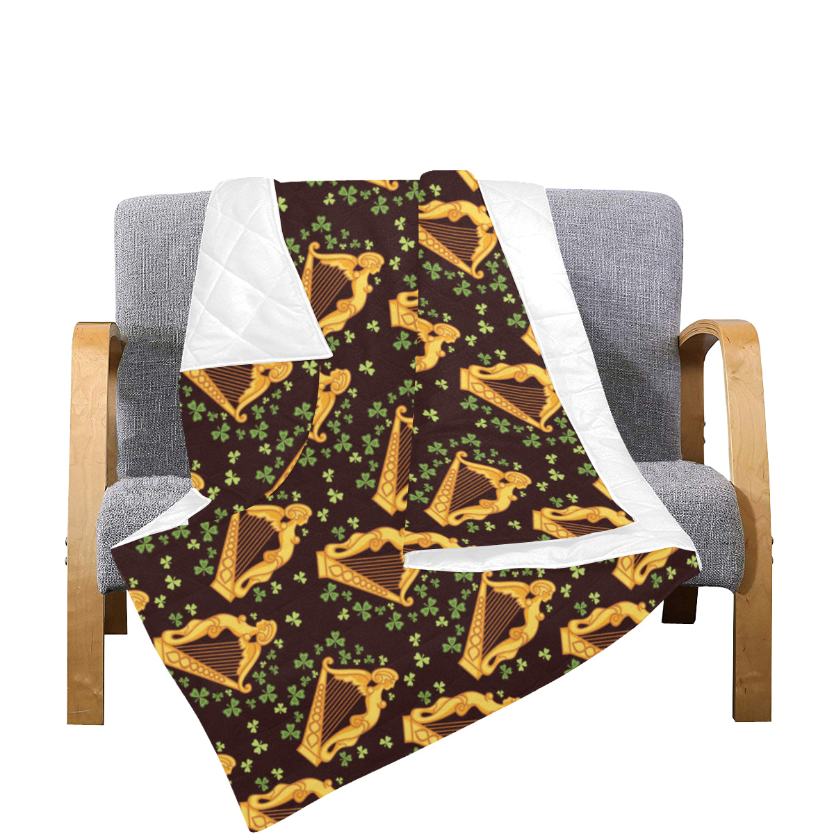 Harp Pattern Print Design 02 Premium Quilt