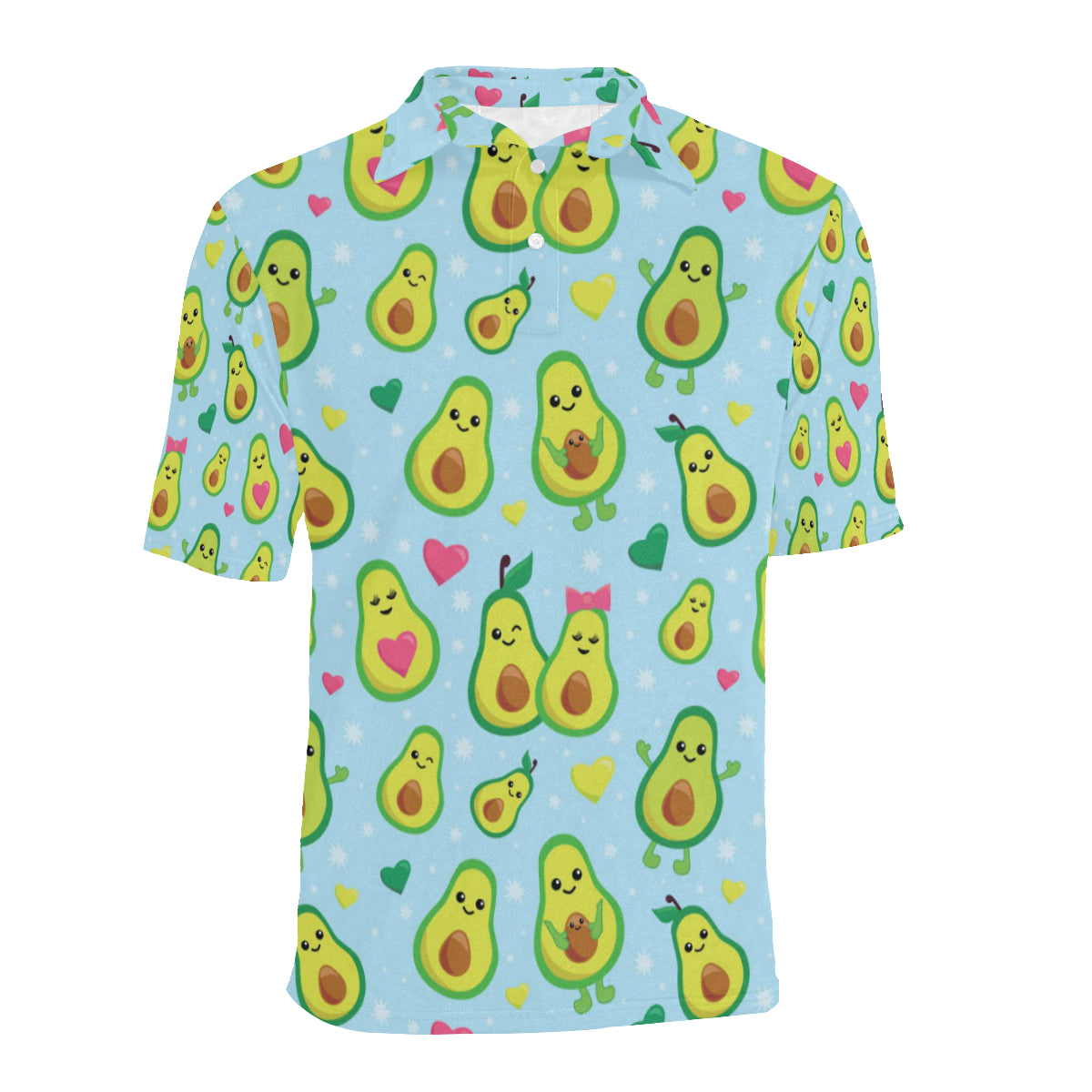 Avocado Pattern Print Design AC09 Men Polo Shirt