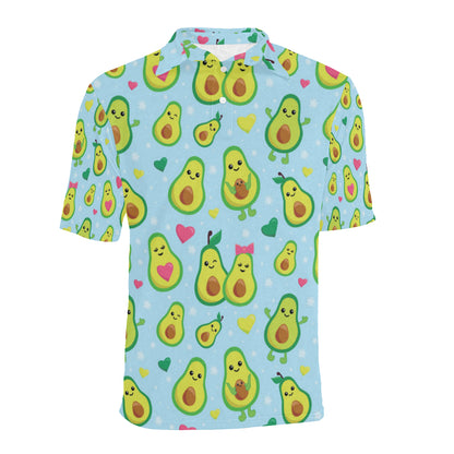 Avocado Pattern Print Design AC09 Men Polo Shirt