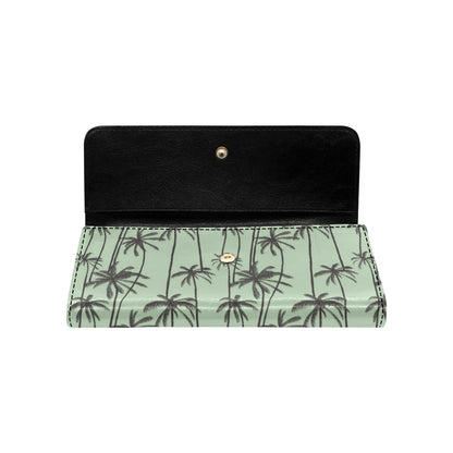 Palm Tree Pattern Print Design A04 Women's Trifold Wallet