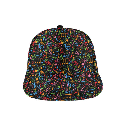 Music Note Colorful Themed Print Snapback Cap