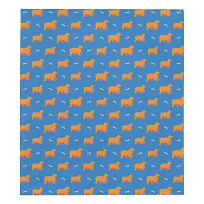 Cocker Pattern Print Design 04 Premium Quilt