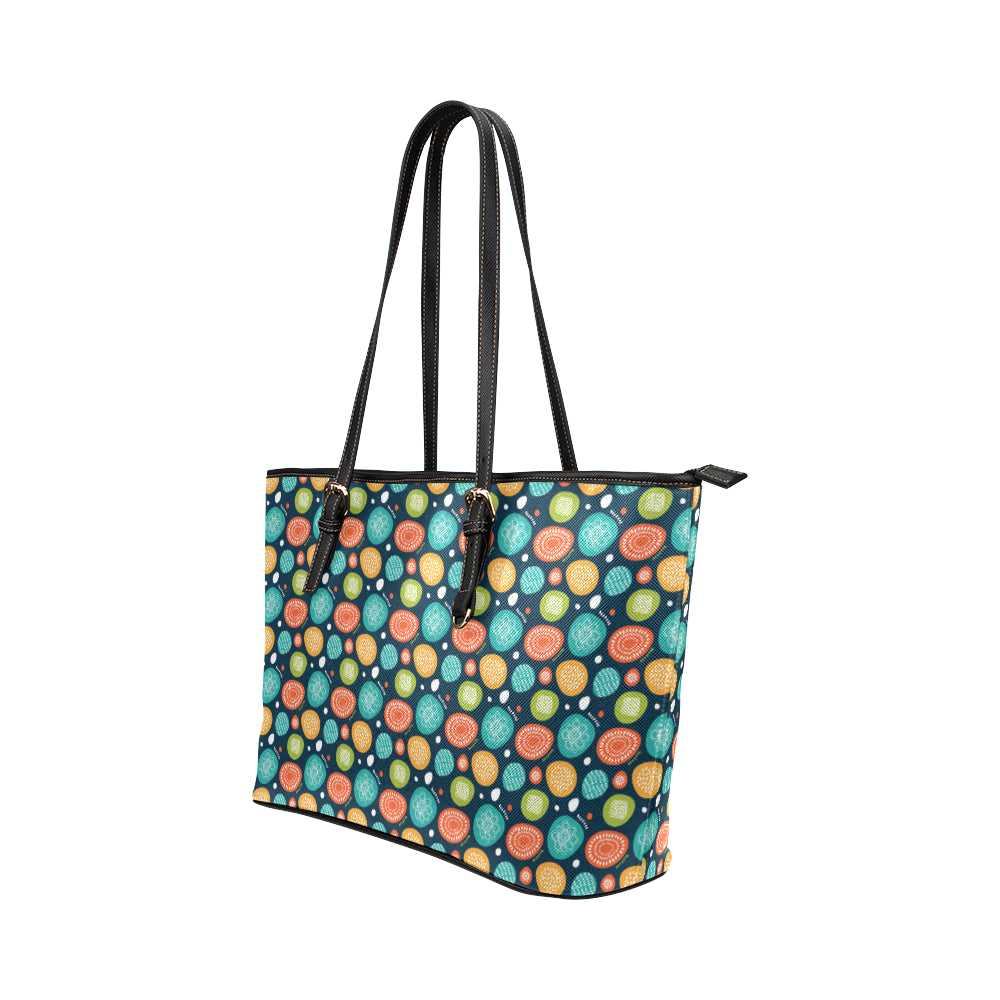 Swedish Themed Design Leather Tote Bag