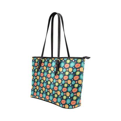 Swedish Themed Design Leather Tote Bag
