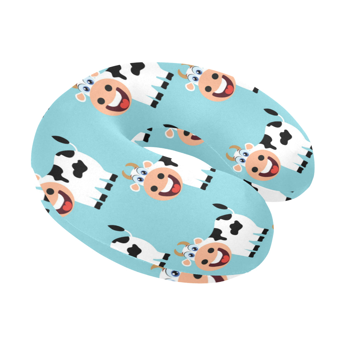 Cattle Cute Pattern Print Design 01 U-Shaped Travel Neck Pillow