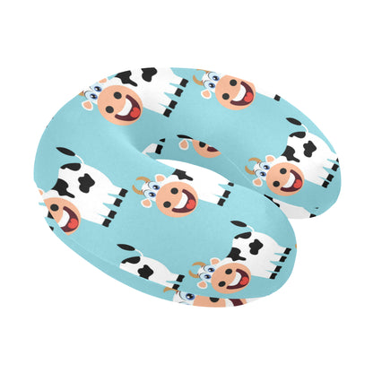 Cattle Cute Pattern Print Design 01 U-Shaped Travel Neck Pillow