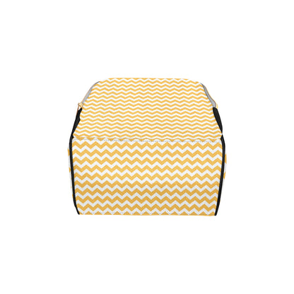 Chevron Orange Pattern Print Design 01 Diaper Bag Backpack