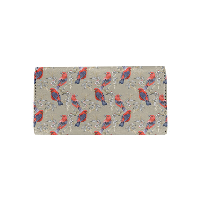 Birds Pattern Print Design 05 Women's Trifold Wallet