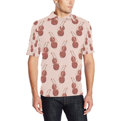 Cello Pattern Print Design 03 Men Polo Shirt