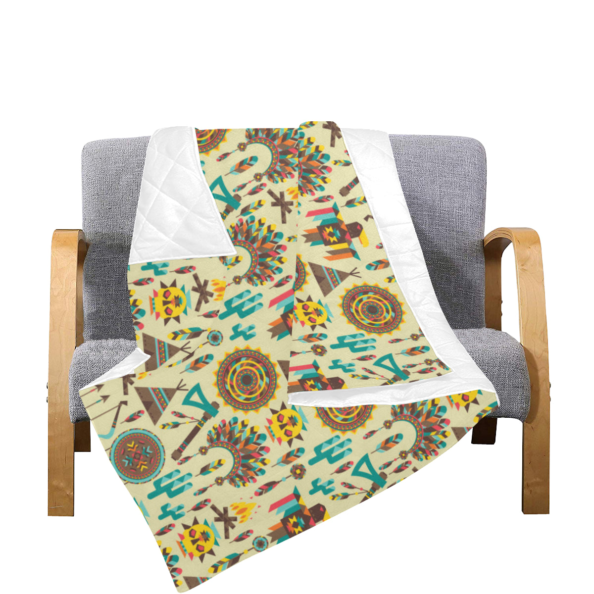 Tribal indians native american aztec Premium Quilt