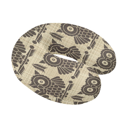 Owl Pattern Print Design A01 U-Shaped Travel Neck Pillow