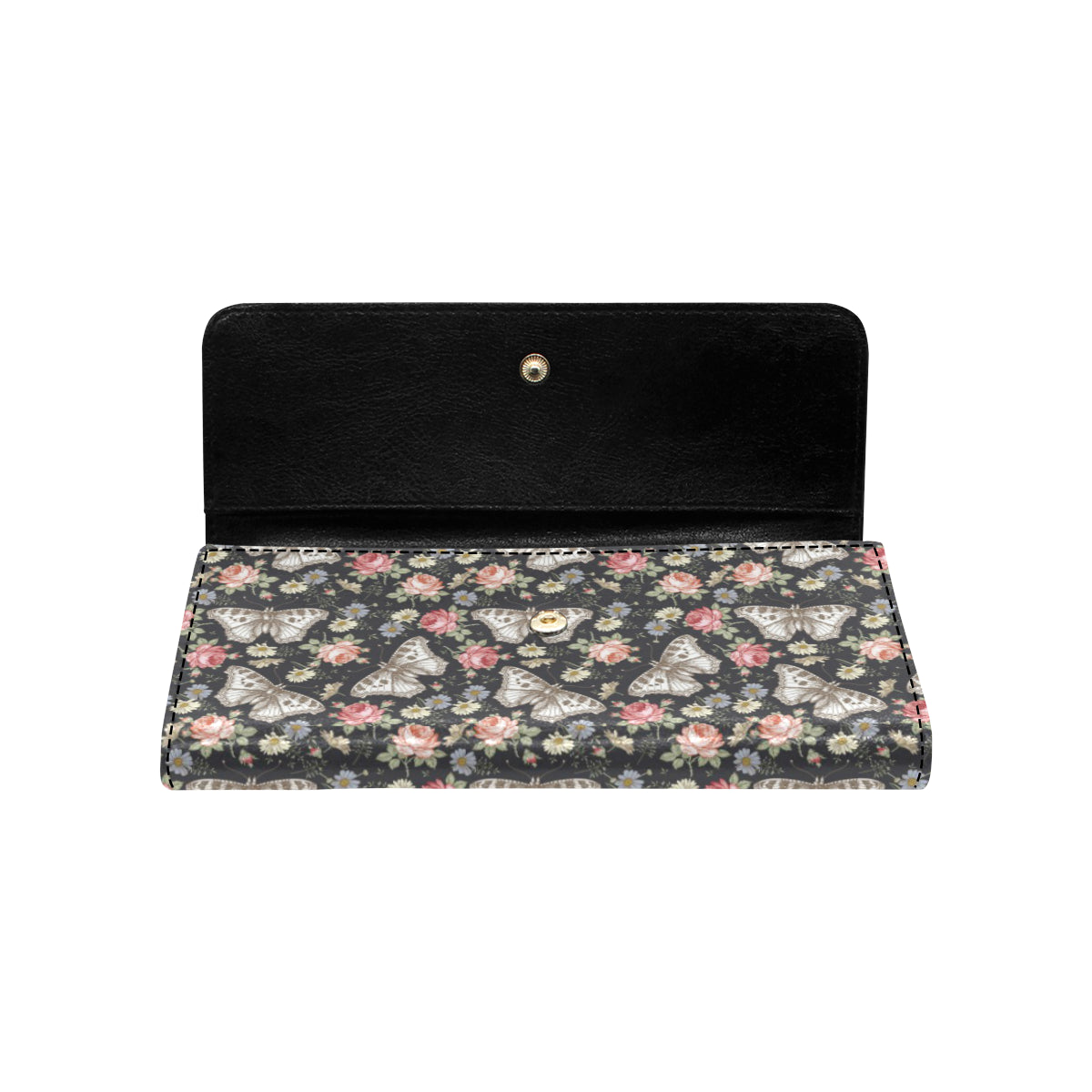 Butterfly Flower Pattern Print Design 07 Women's Trifold Wallet